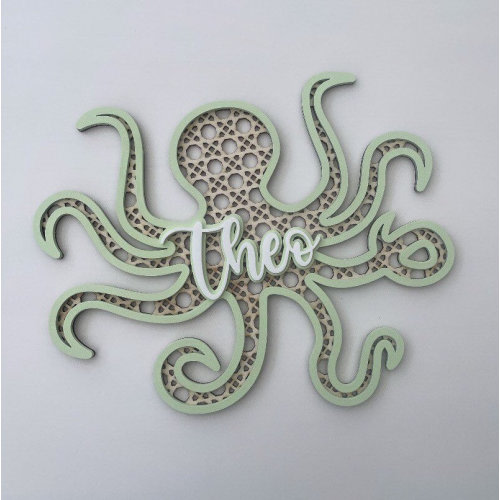 Rattan Octopus, Personalised Octopus, Personalised Sea Life, Under The Sea Room Decor, Home Decor and Gifts, Under the sea Nursery, New Baby