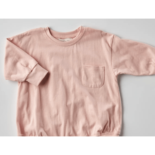 Harley Pocket Romper in Pink – Winnie + Crew