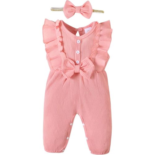 Mioglrie Newborn Baby Girl Clothes One Piece Jumpsuits Clothes Short Sleeve Rompers Summer Clothes for Baby