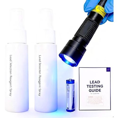 Lead Test Kit for Paint, Ceramics & More | Instant Lead Test | Up to 4800 Uses| Fast, Accurate Results | UV Light Visible | Home Lead Test Kit | Lead Paint Test Kit
