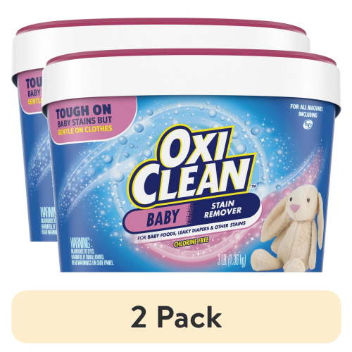 (2 pack) OxiClean Versatile Baby Laundry Stain Remover and Baby Stain Soaker, 3 lb