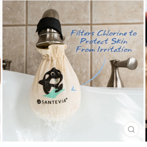 Organic Cotton Bath Faucet Filter by Santevia | Adds Nourishing Minerals for Hair & Skin | Chlorine Filter | Made in North America – Santevia US