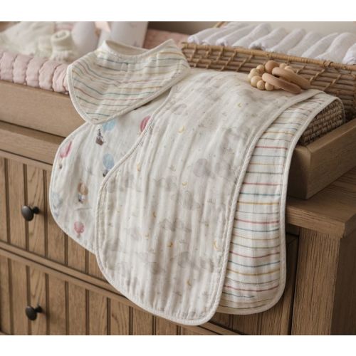 Hot Air Balloon Organic Muslin Burp Cloths | Pottery Barn Kids
