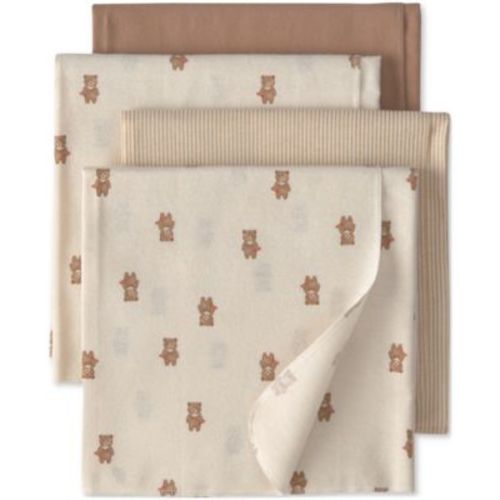 Baby Boys' and Baby Girls' Bear Receiving Blankets, 4-Pack