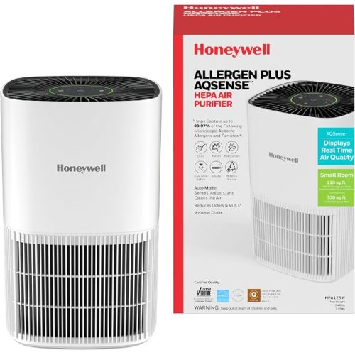 Honeywell Allergen Plus Compact HEPA Small Room Air Purifiers, White