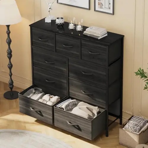 Yitahome 9 Drawer Dresser for Bedroom, Fabric Tall Dressers - TikTok Shop