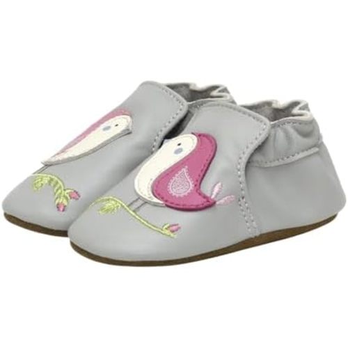 Robeez Baby Girls and Unisex Soft Soles Slip-Resistant Crib Shoes Slippers for Infant and Toddler, 0-24 Months