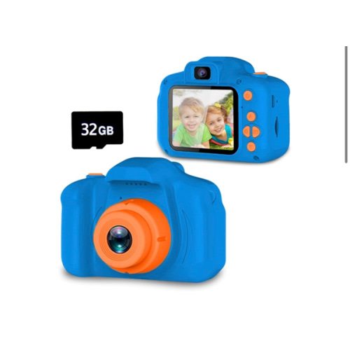 Seckton Upgrade Kids Selfie Camera, Christmas Birthday Gifts for Boys Age 3-9, HD Digital Video Cameras for Toddler, Portable Toy for 3 4 5 6 7 8 Year Old Boy with 32GB SD Card-Navy Blue