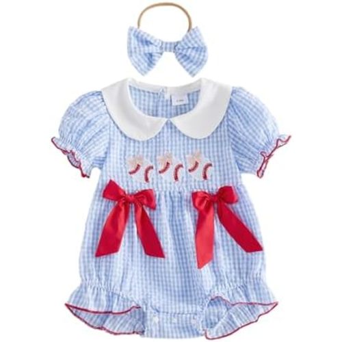 Thanksgiving Baby Girl Bubble Romper Short Sleeve Onesie 0-18M