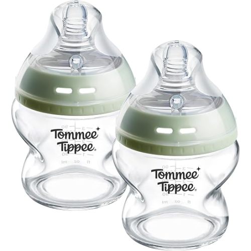 Tommee Tippee Natural Start Glass Baby Bottle, 5oz, 2 Count