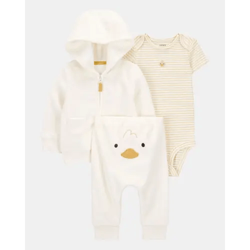Baby 3-Piece Duck Little Cardigan Set - Ivory | Carter's