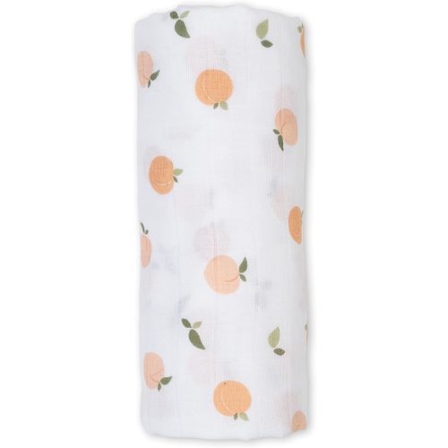 lulujo Baby Swaddle Blanket Unisex Softest 100% Cotton Muslin Swaddle Blanket Neutral Receiving Blanket for Girls & Boys| 40in x 40in| Baby Gift| Peaches