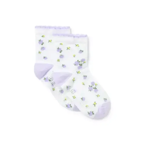 Baby White Floral Baby Floral Sock by Janie and Jack
