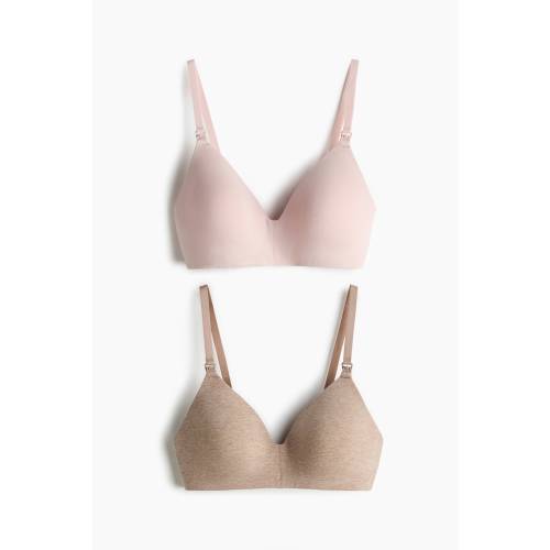MAMA 2-PACK PADDED COTTON NURSING BRAS