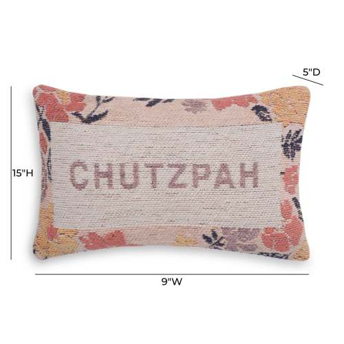 Chutzpah 15"X9" Jacquard Woven Throw Pillow | TOV Furniture