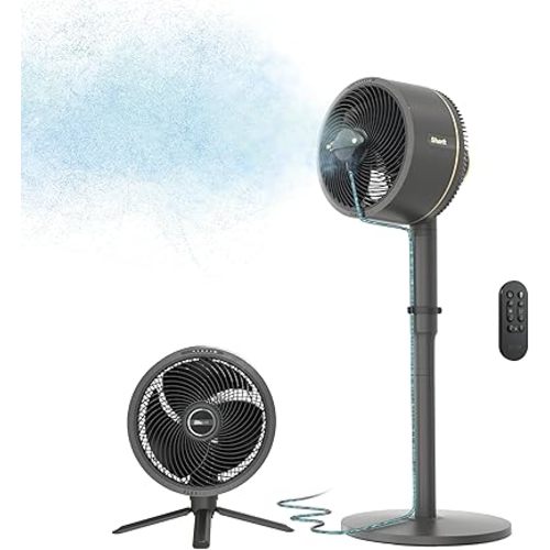 Shark FlexBreeze Fan - Indoor & outdoor oscillating fan, pedestal & tabletop, corded & cordless portable fan with outdoor InstaCool misting attachment - FA222