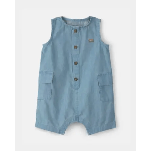 Baby Beach Cruiser Chambray Sleeveless Romper | Carter's