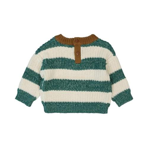 Dark Green Baby Cotton Knitted Stripe Jumper | Best&Less™ Online