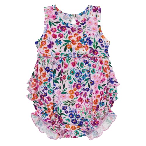 Little Sleepies Bubble Romper for Girls, Soft Viscose from Bamboo One Piece, Baby Clothes