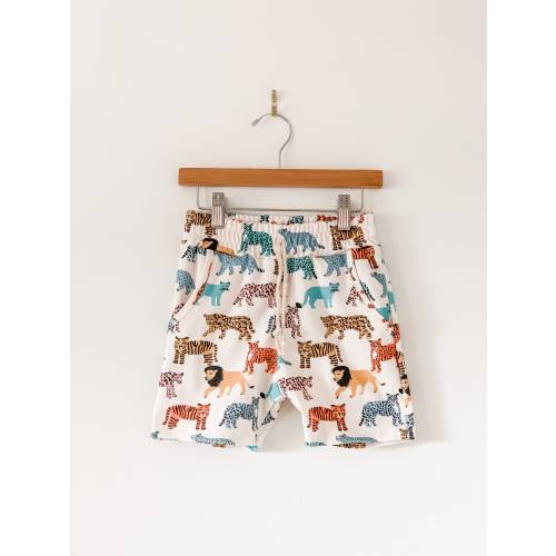 Organic Cotton Baby Shorts: Tiger Print Toddler Clothing