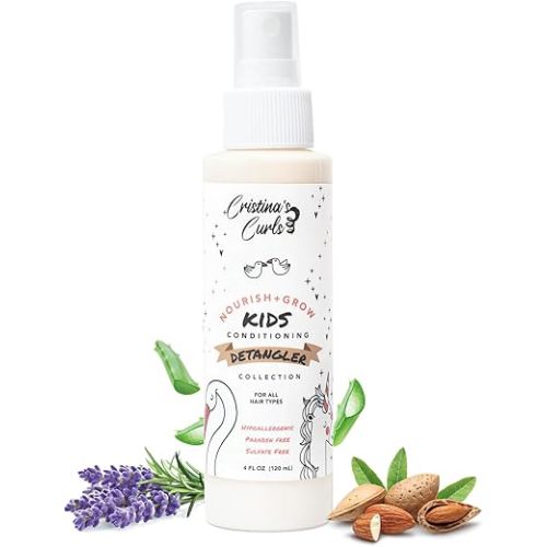 Cristina's Curls Conditioning Detangler Spray for Kids – Leave-in Slip & Frizz Control with No Buildup