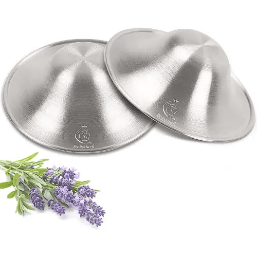 Boboduck Nipple Shields for Nursing Newborn - Large Size 999 Silver Nursing Cups Soothe Nursing Nipple, BreastfeedingEssentials Nipple Cover, Nipple Guards Protector for Breastfeeding