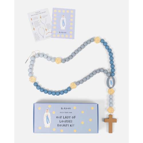 Our Lady of Lourdes DIY Rosary Kit | Catholic Kids Craft | Be A Heart