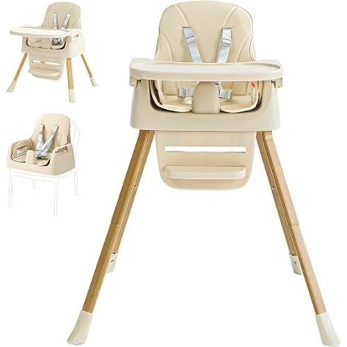 3-in-1 High Chair, Portable Convertible Baby Chair for Babies and Toddlers