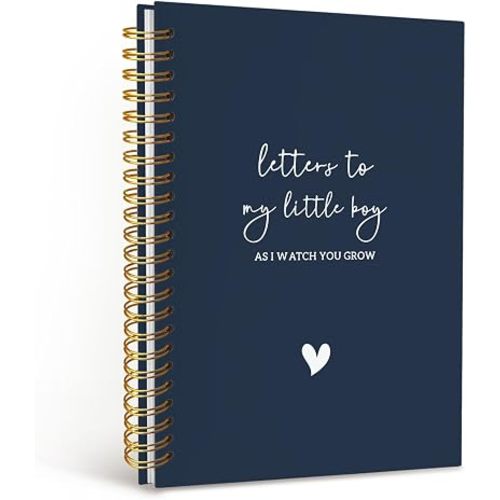 Dilemat Letters to My Little Boy Spiral Notebook,Baby Diary Journal for Mom