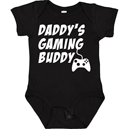 inktastic Daddy's Gaming Buddy with Controller Baby Bodysuit