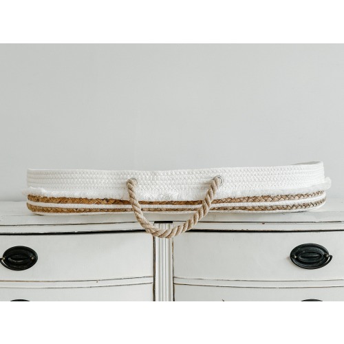 Cotton Rope Changing Basket / Mattress/ Sheet 3 Piece Set