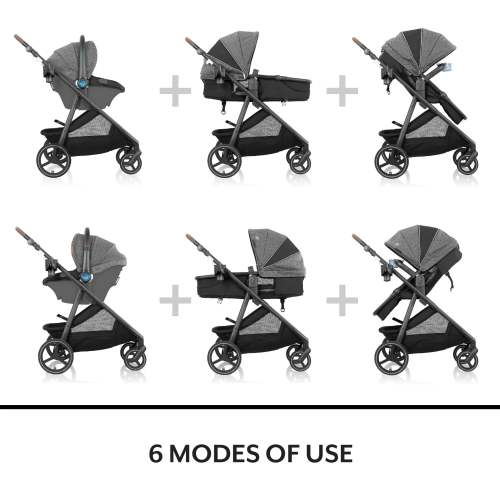 Gold Shyft Intuiti Travel System with Rotating Lights and Sounds Infant Car Seat - Jasper Black