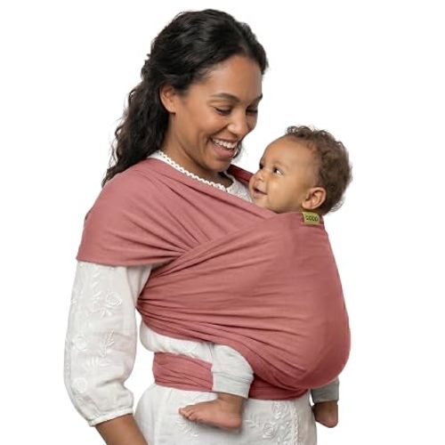 Boba Baby Wrap Carrier - Stretch Cotton Newborn Sling, Black
