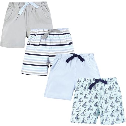 Hudson Baby Unisex Baby Shorts Bottoms 4-Pack
