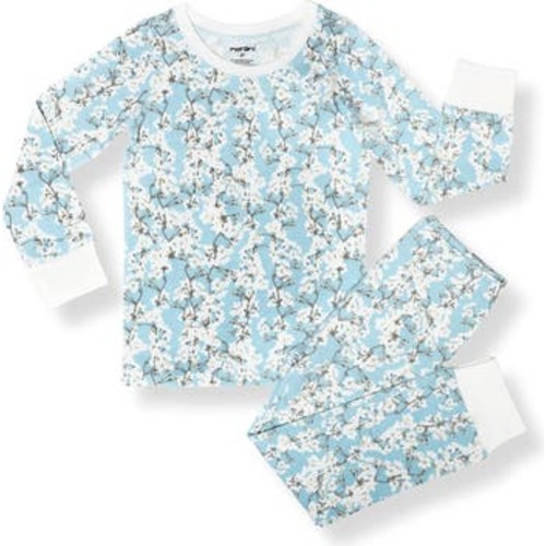Kids Organic Two-Piece Pajama Set in Cherry Blossoms, 12-24M