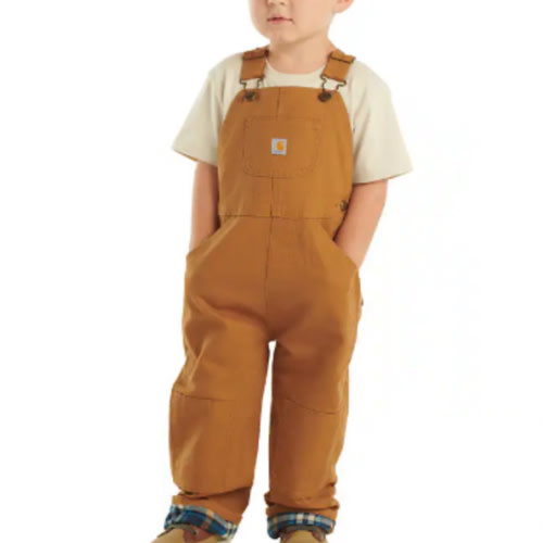 Kids' Canvas Bib Overall Flannel-Lined (Baby/Toddler) | Baby Boy Coats & Jackets (0-24M) | Carhartt