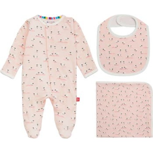 Baa Baa Baby Magnetic Footie, Bib & Blanket Gift Set, 0-3M