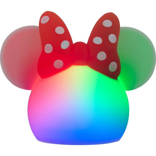 Disney Color Changing Minnie Mouse LED Tabletop Lamp, Dimmable, USB and Battery Powered, 66945