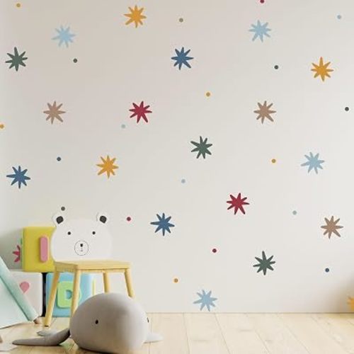 240 Pcs Stars and Dots Whimsical Wall Sticker for Kids Nursery