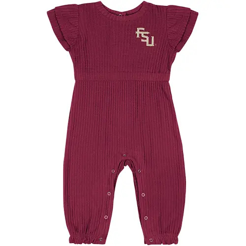 Colosseum Athletics Infants' Florida State Beautopia Waffle Short Sleeve Romper