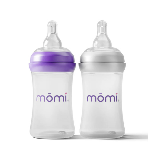 mōmi bpa-free plastic baby bottle sets in 4oz