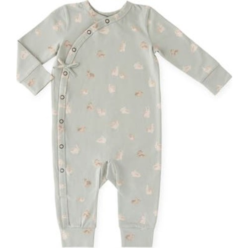 Littles Snap Front Stretch Organic Cotton Romper, 6-9M