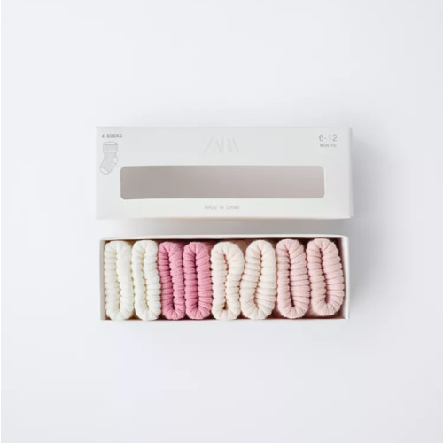 FOUR-PACK OF SOCKS IN VARIOUS COLORS - Pink | ZARA United States