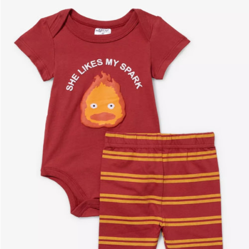 Studio Ghibli Howl's Moving Castle Calcifer Infant One-Piece & Pants Set - BoxLunch Exclusive | BoxLunch