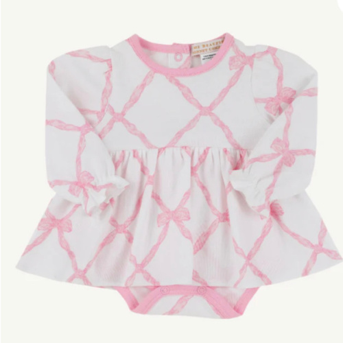 Long Sleeve Daisy's Diaper Cover Dress - Belle Meade Bow