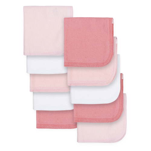 Gerber Baby Girl Washcloths, 10-Pack (One Size)