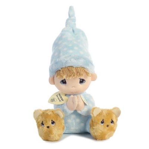 Aurora Precious Moments 8" Precious Prayer Boy Blue Stuffed Animal