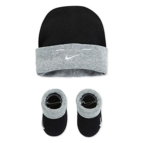 NIKE Children's Apparel Baby Hat and Booties 2-Piece Set, Black/Grey, 0/6M - Walmart.ca