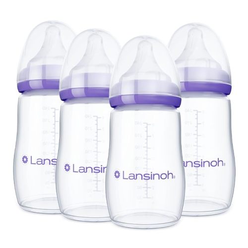 Lansinoh Anti-Colic Baby Bottles, 5 Ounces, 4 Count