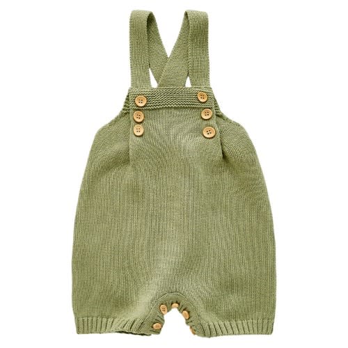 Spencer Knit Cotton Romper, 3-6 M